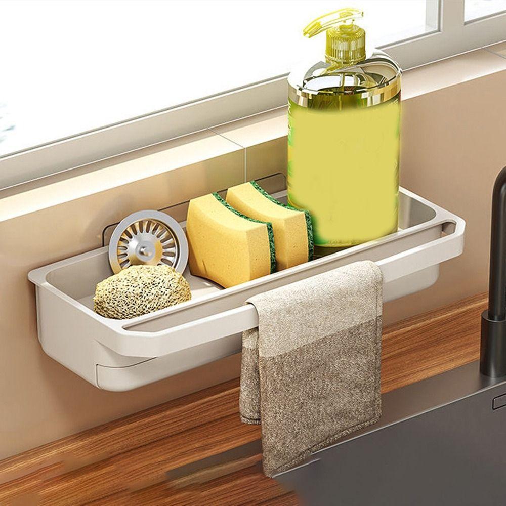 Wall-Mounted Sink Drain Rack Plastic Sponge Holder Simple Dishcloth Hanging Rack for Kitchen
Wall-Mounted Sink Drain Rack Plastic Sponge Holder Simple Dishcloth Hanging Rack for Kitchen