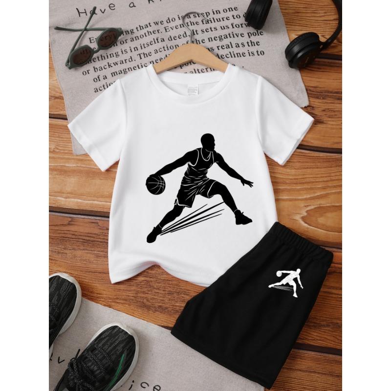 New Boys Basketball Sketch T-Shirt Shorts 2Pcss Set O-Neck Top + Elastic Shorts 2Pcss Spring And Summer Boys Fashion Trend Items, for Outdoor 160
New Boys Basketball Sketch T-Shirt Shorts 2Pcss Set O-Neck Top + Elastic Shorts 2Pcss Spring And Summer Boys Fashion Trend Items, for Outdoor 160