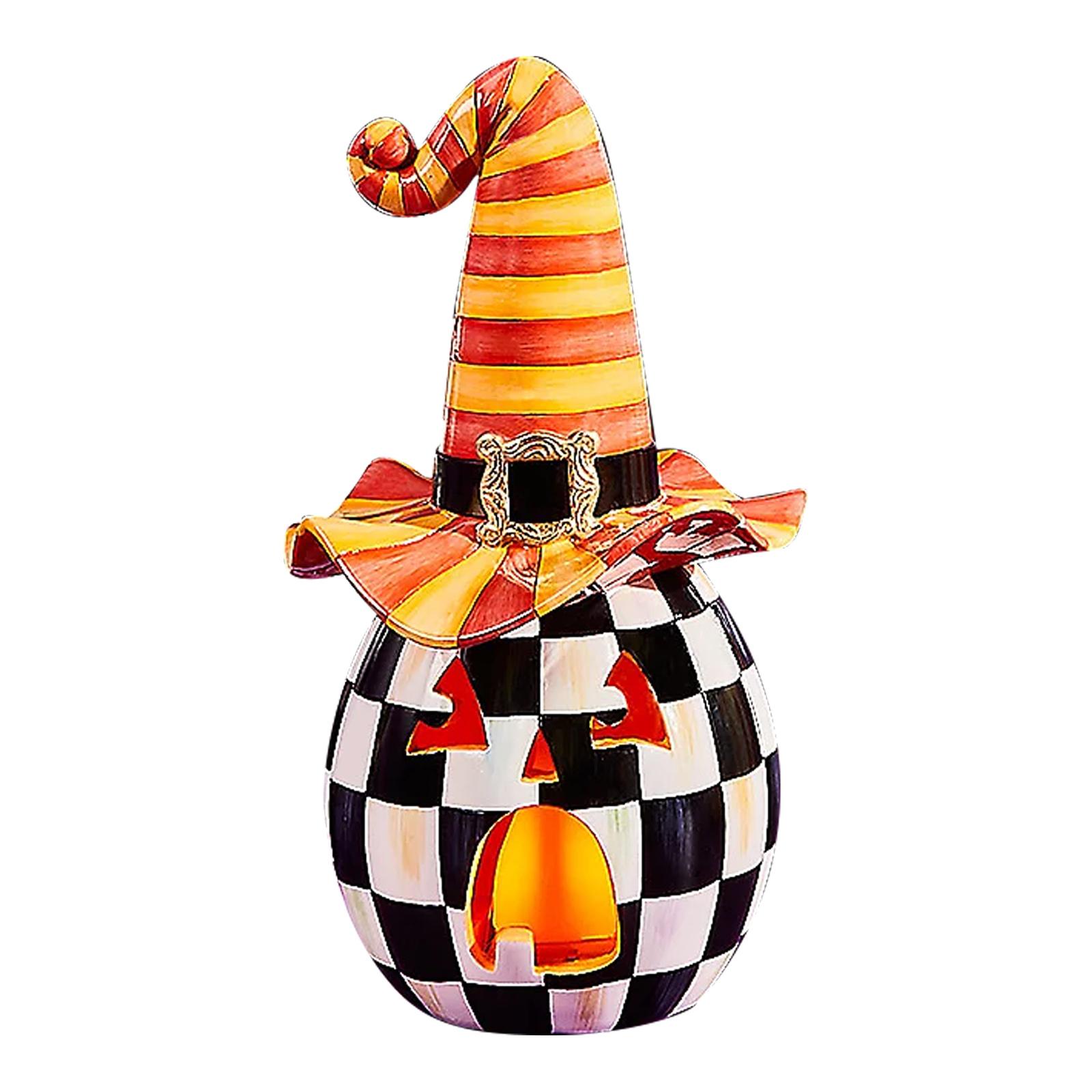 Halloween Plaid Pumpkin Ornaments, Witch Hat With Lights Halloween Decoration Ornaments, Suitable For Halloween Home Party Decoration Supplies One Size
Halloween Plaid Pumpkin Ornaments, Witch Hat With Lights Halloween Decoration Ornaments, Suitable For Halloween Home Party Decoration Supplies One Size