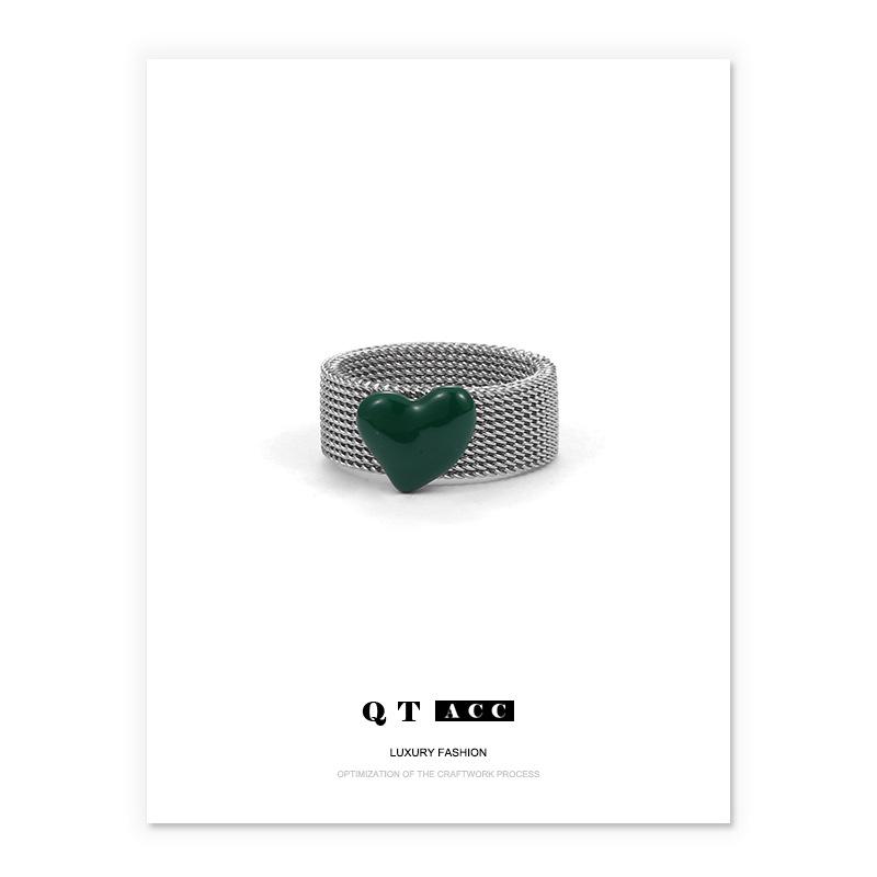 Кольцо из титановой стали ручной работы с зеленым сердцем – Хип-хоп украшение для женщин Size 7
Кольцо из титановой стали ручной работы с зеленым сердцем – Хип-хоп украшение для женщин Size 7