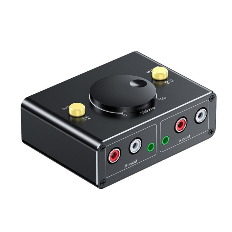 3.5mm and 2RCA Interfaces Selectors, Easy 1 Button Sound Signal Switching, No Power Required 1
3.5mm and 2RCA Interfaces Selectors, Easy 1 Button Sound Signal Switching, No Power Required 1