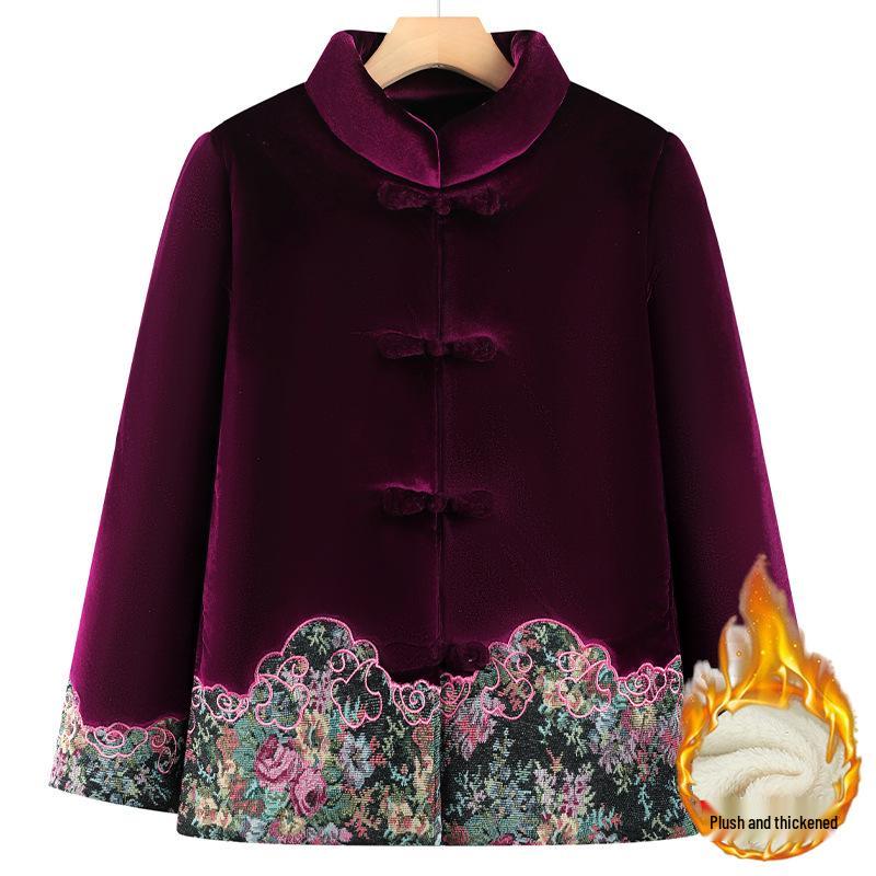 Women s Tang Suit Padded Jacket: Warm Winter Velvet Coat for Middle-Aged & Elderly 5XL (up to 150 lbs)
Women s Tang Suit Padded Jacket: Warm Winter Velvet Coat for Middle-Aged & Elderly 5XL (up to 150 lbs)