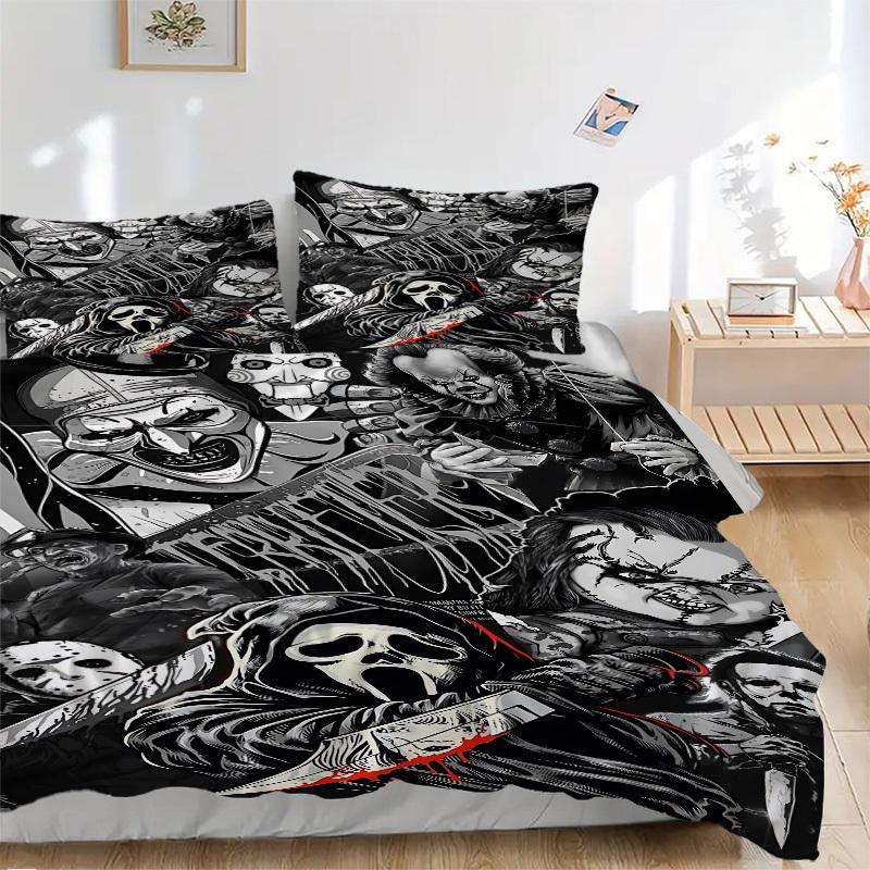 3pcs Horror Characters Duvet Cover Set, 1 Duvet Cover + 2 Pillowcases (No Insert), High-Definition Print, Home & Dorm Set yy251208048 135x200cm
3pcs Horror Characters Duvet Cover Set, 1 Duvet Cover + 2 Pillowcases (No Insert), High-Definition Print, Home & Dorm Set yy251208048 135x200cm