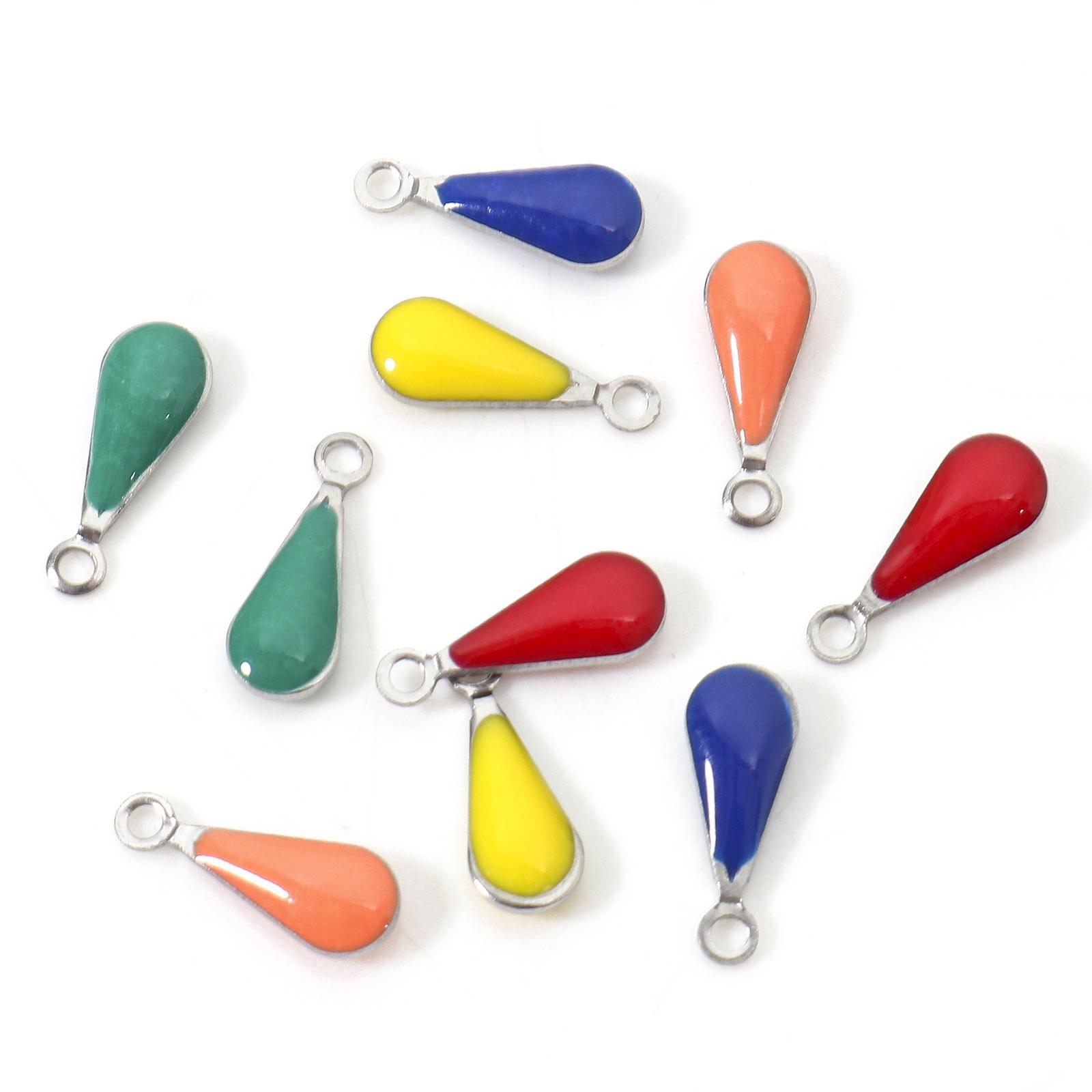 10PCs 304 Stainless Steel Double Sided Charms Drop Enamelled Sequins Pendants For Diy Making Jewelry Necklace Findings 12x5mm
10PCs 304 Stainless Steel Double Sided Charms Drop Enamelled Sequins Pendants For Diy Making Jewelry Necklace Findings 12x5mm