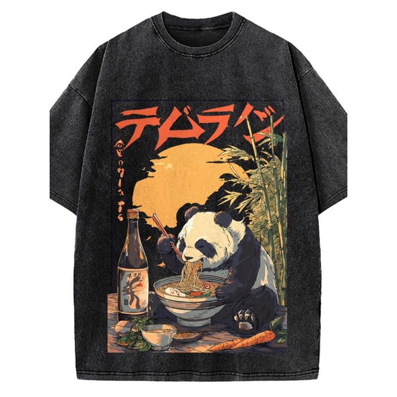 European Size Washed, Panda printed T-shirt with noodles, high-quality wax printed retro fashion brand T-shirt, daily fashion bestseller S чёрный
European Size Washed, Panda printed T-shirt with noodles, high-quality wax printed retro fashion brand T-shirt, daily fashion bestseller S чёрный