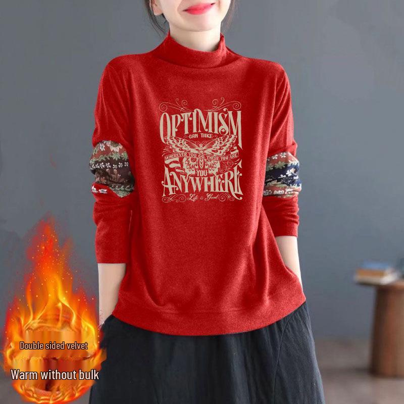 Luxurious Double-Sided German Velvet Retro Print Top: Semi-High Collar, Long-Sleeved, Plus Velvet Warmth, Loose Fit Ethnic Style S (75-85 lbs)
Luxurious Double-Sided German Velvet Retro Print Top: Semi-High Collar, Long-Sleeved, Plus Velvet Warmth, Loose Fit Ethnic Style S (75-85 lbs)