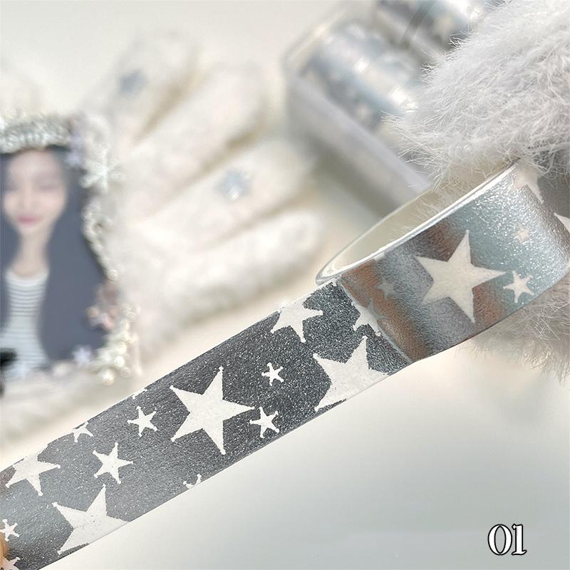 1 шт. 2 м декоративная серебряная фольга снежинки звезды рождественская васи лента для подарочной упаковки дневник маскирующая лента милые канцелярские принадлежности
1 шт. 2 м декоративная серебряная фольга снежинки звезды рождественская васи лента для подарочной упаковки дневник маскирующая лента милые канцелярские принадлежности