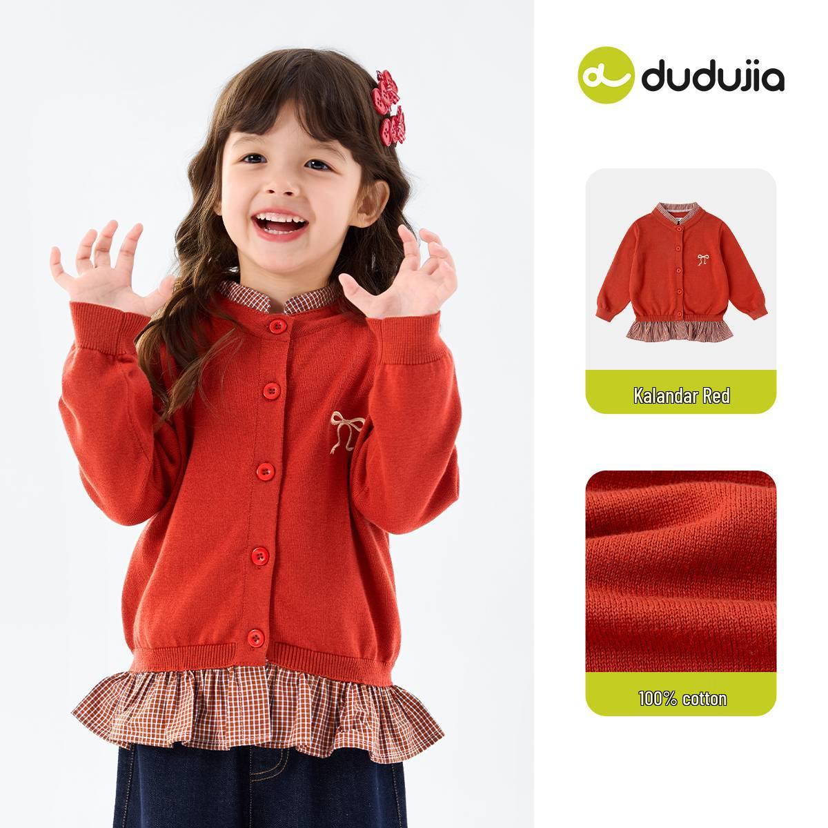 Retro Academy Dududu Girls Sweater - Spring New Pure Cotton Faux Two-Piece Top for Children 100 cm
Retro Academy Dududu Girls Sweater - Spring New Pure Cotton Faux Two-Piece Top for Children 100 cm