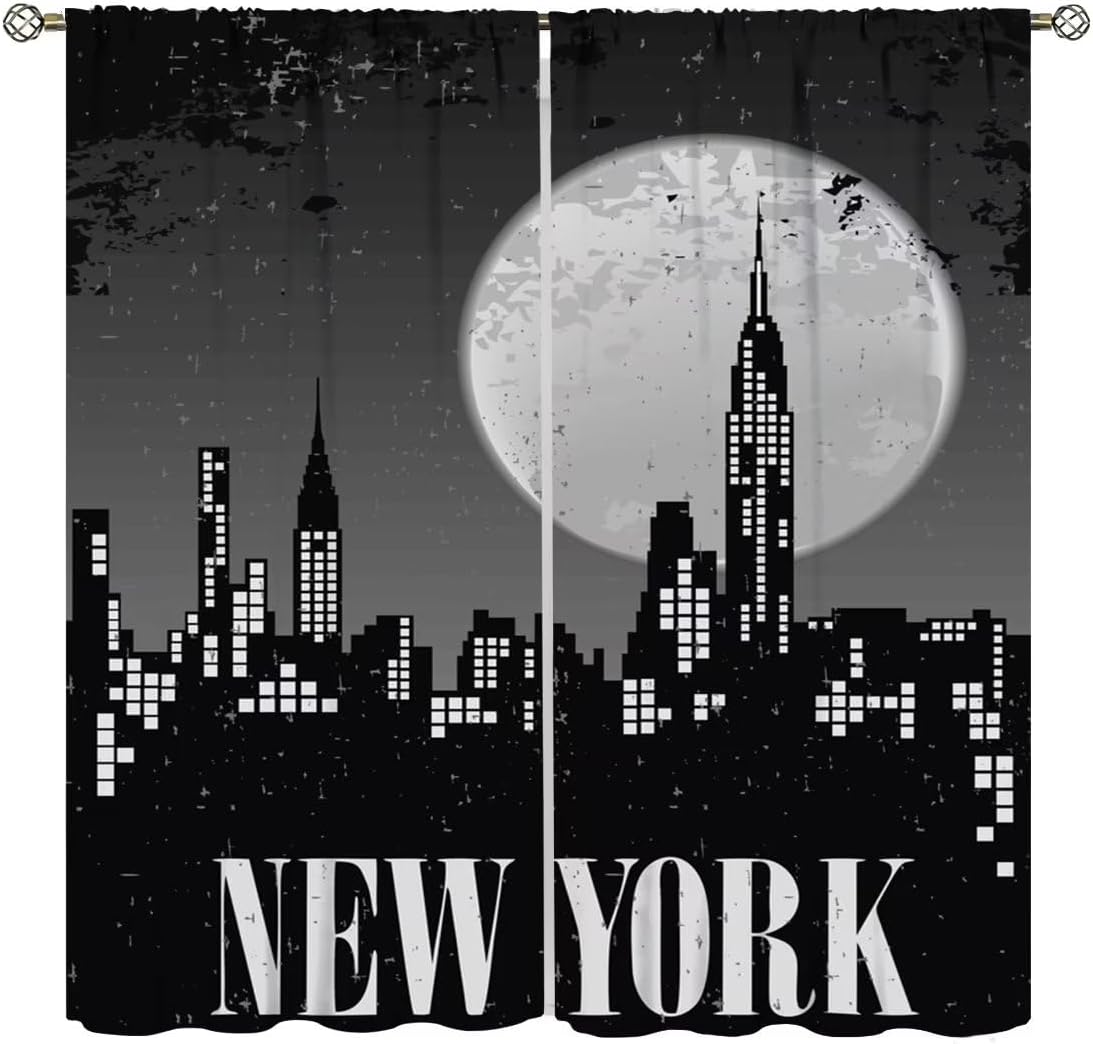 City Skyline Curtains Midnight Cityscape Purple Urban Starry Sky Printed Bedroom Living Room Window Drapes Curtain With Light Blocking Polyester W100*H130(CM)-Rod Pocket&2PCS
City Skyline Curtains Midnight Cityscape Purple Urban Starry Sky Printed Bedroom Living Room Window Drapes Curtain With Light Blocking Polyester W100*H130(CM)-Rod Pocket&2PCS