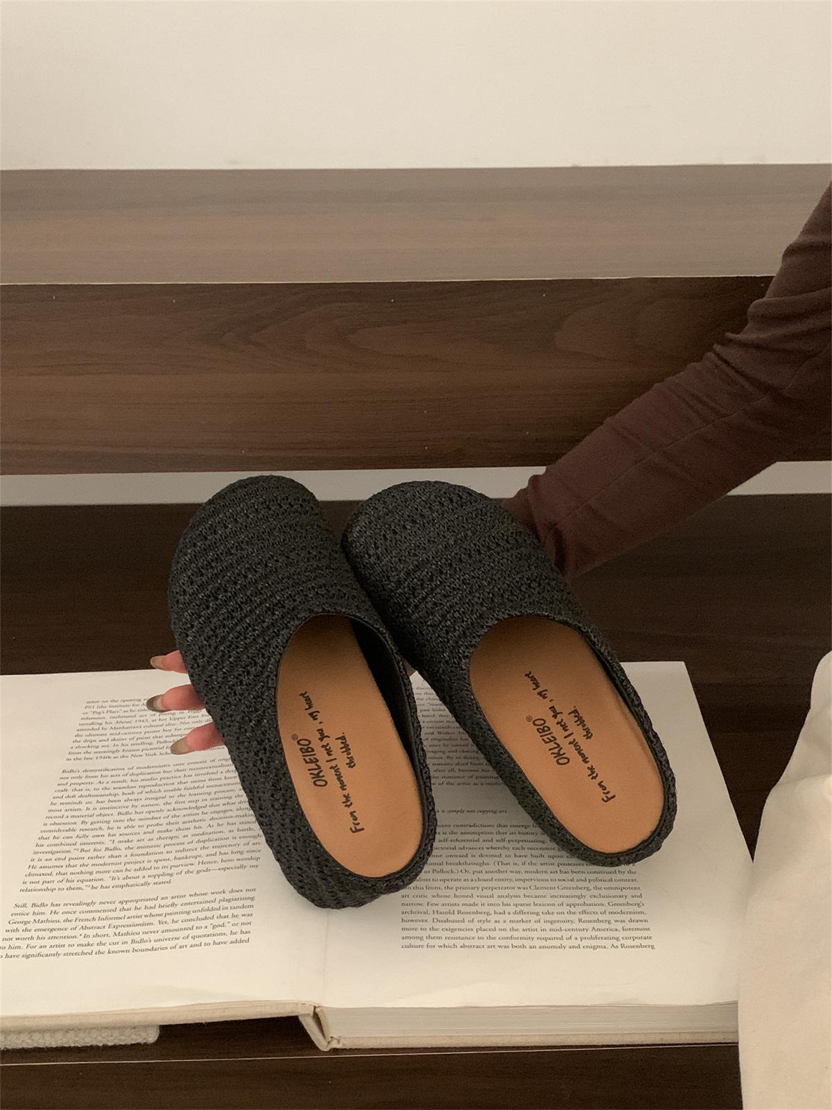 Niche hand-woven baotou half slippers women s summer wear 2025 new bohemian thick-bottomed Birkencool slippers 39 чёрный
Niche hand-woven baotou half slippers women s summer wear 2025 new bohemian thick-bottomed Birkencool slippers 39 чёрный