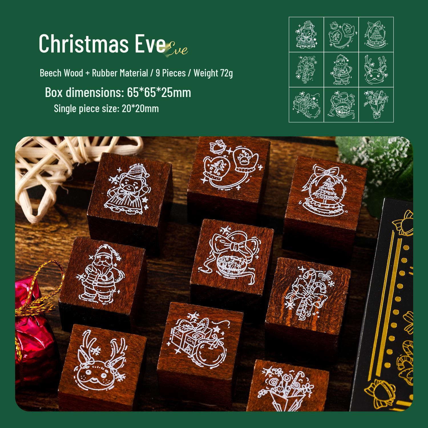 ZABC Christmas Eve Series: Colorful Christmas Theme Journal Decoration Stamps, Creative Painting, 9 Pieces per Pack, 2 Styles Available
ZABC Christmas Eve Series: Colorful Christmas Theme Journal Decoration Stamps, Creative Painting, 9 Pieces per Pack, 2 Styles Available