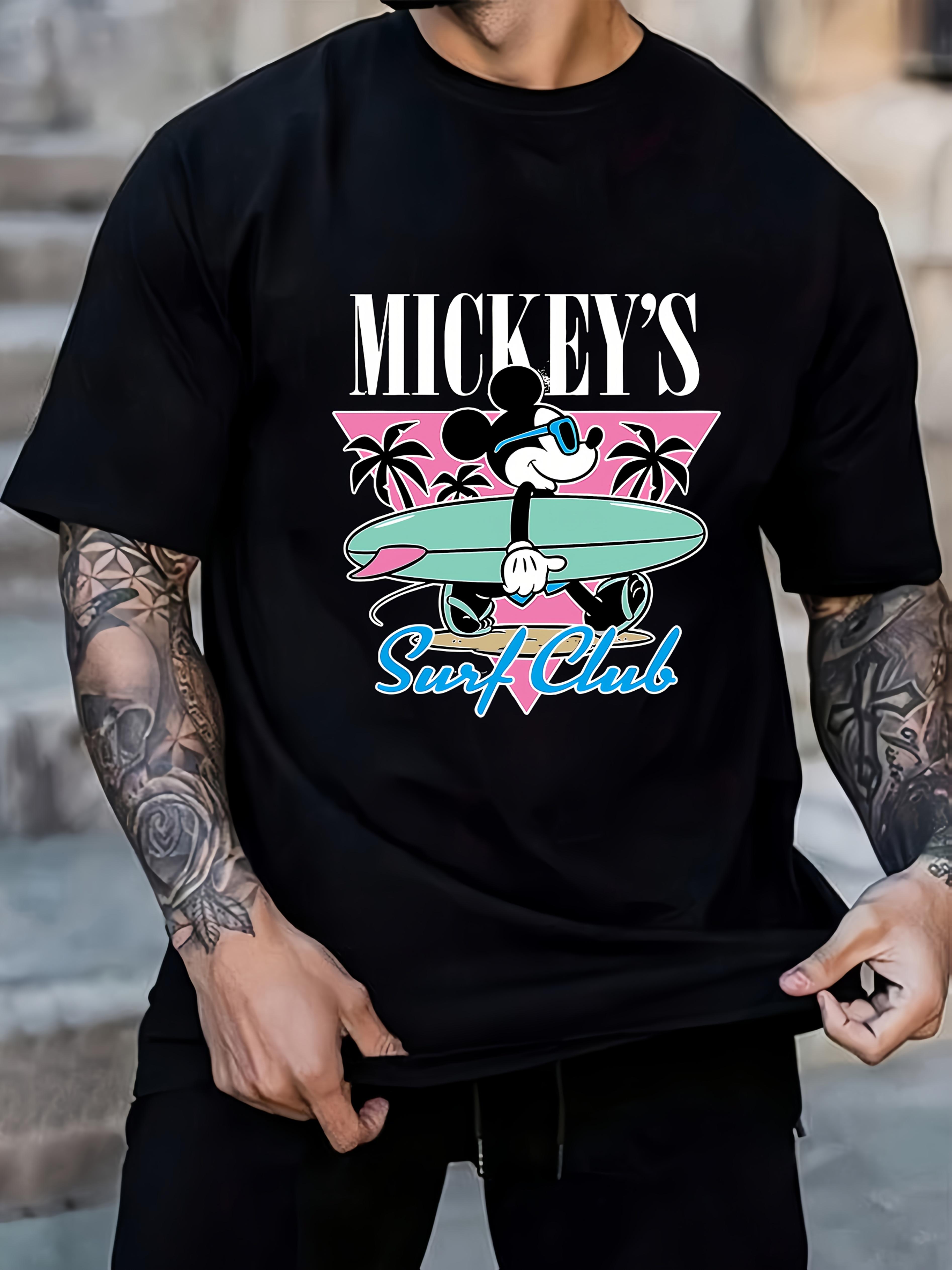 Mickey S Surf Club Graphic T-shirt - Black Casual Summer Tee with Surfboard & Palm Tree Design XXXL
Mickey S Surf Club Graphic T-shirt - Black Casual Summer Tee with Surfboard & Palm Tree Design XXXL