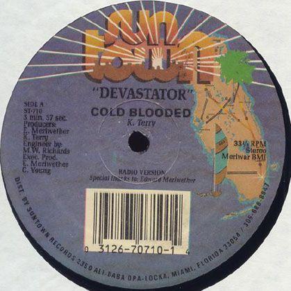 LP Record DEVASTATOR X Cold Blooded ST710 Suntown Records 1989 US Dance Electronica Used
LP Record DEVASTATOR X Cold Blooded ST710 Suntown Records 1989 US Dance Electronica Used