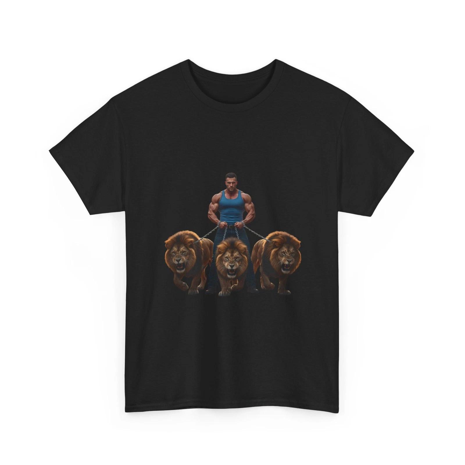 Man Walking Three Aggressive Lions T-Shirt | Strongman Animal Illustration M
Man Walking Three Aggressive Lions T-Shirt | Strongman Animal Illustration M