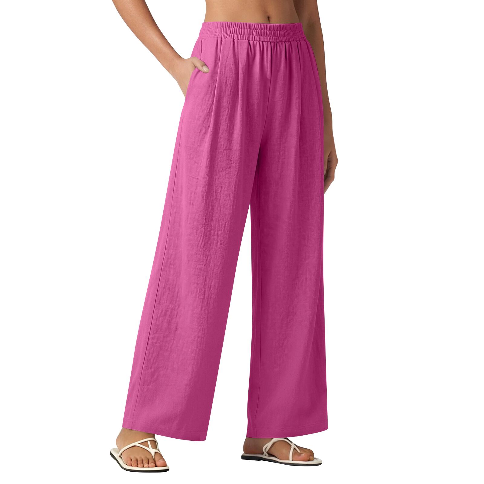 Women Loose Fit Straight Leg Casual Long Pants with Pockets Elastic Waist Lightweight Relaxed Trousers for Daily Wear L
Women Loose Fit Straight Leg Casual Long Pants with Pockets Elastic Waist Lightweight Relaxed Trousers for Daily Wear L