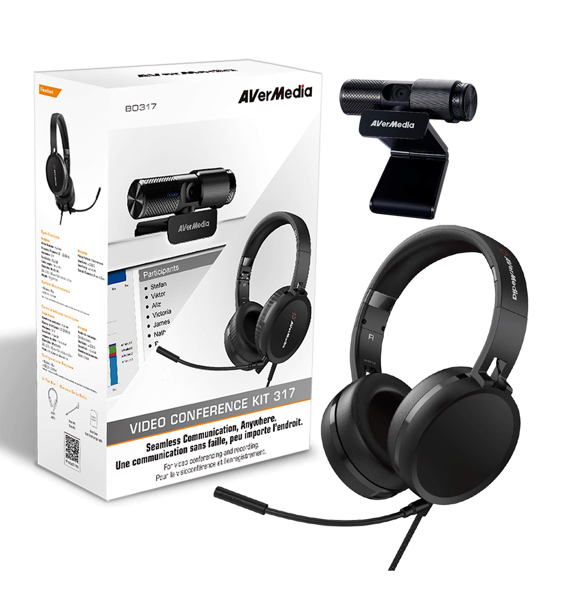AVerMedia Video Conference KIT 317 USB гарнітура Full HD веб-камера набір для відеоконференцій Гарантія японського виробника BO317 CM1241 + (Англійська
AVerMedia Video Conference KIT 317 USB гарнітура Full HD веб-камера набір для відеоконференцій Гарантія японського виробника BO317 CM1241 + (Англійська