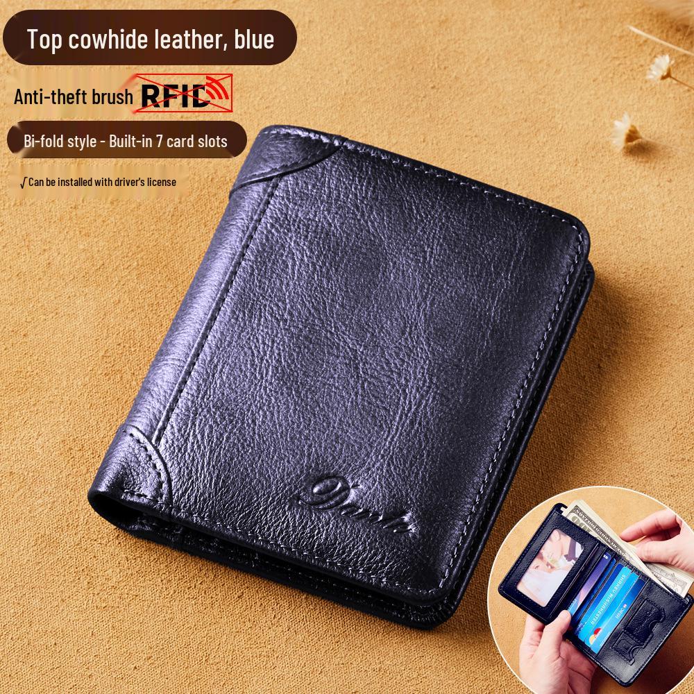 Men s Genuine Leather RFID Anti-theft Vertical Tri-fold Retro Wallet
Men s Genuine Leather RFID Anti-theft Vertical Tri-fold Retro Wallet