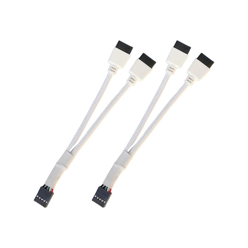 Двойной USB2.0 9-контактный адаптер Плетеный экранированный кабель для портов материнских плат компьютера Удлинительный шнур белый
Двойной USB2.0 9-контактный адаптер Плетеный экранированный кабель для портов материнских плат компьютера Удлинительный шнур белый