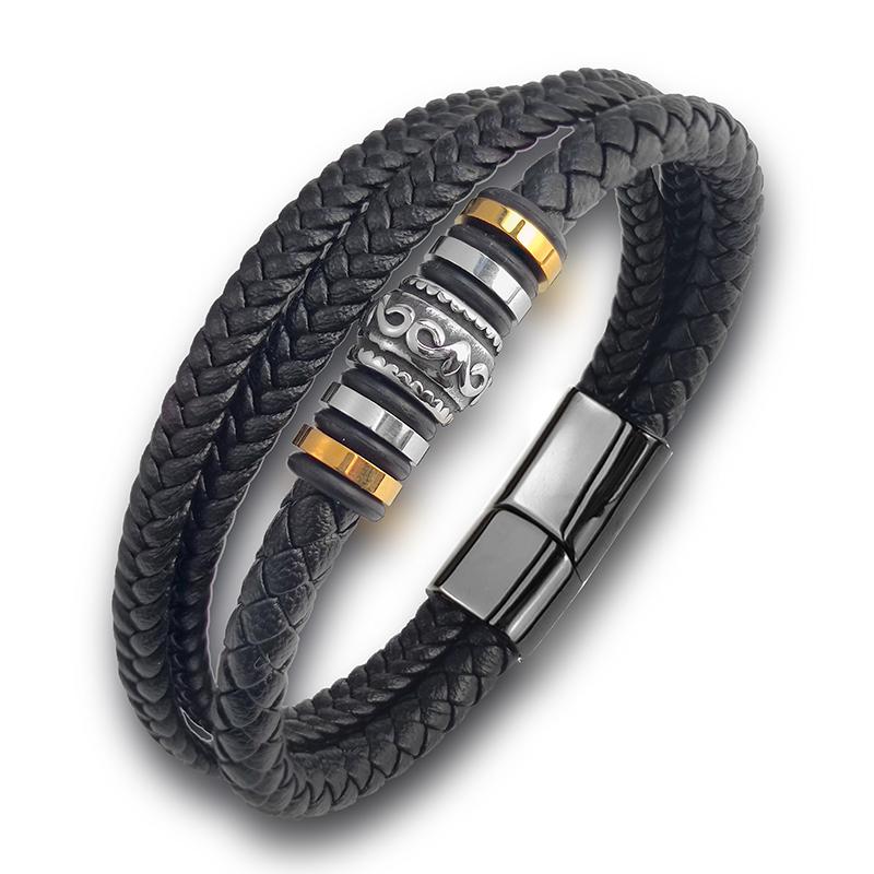 Boho High Quality Multi Layer Braided Rope Leather Bracelet Stainless Steel Men Bangle for Christmas New Year Charm Jewelry Gift 18.5cm
Boho High Quality Multi Layer Braided Rope Leather Bracelet Stainless Steel Men Bangle for Christmas New Year Charm Jewelry Gift 18.5cm