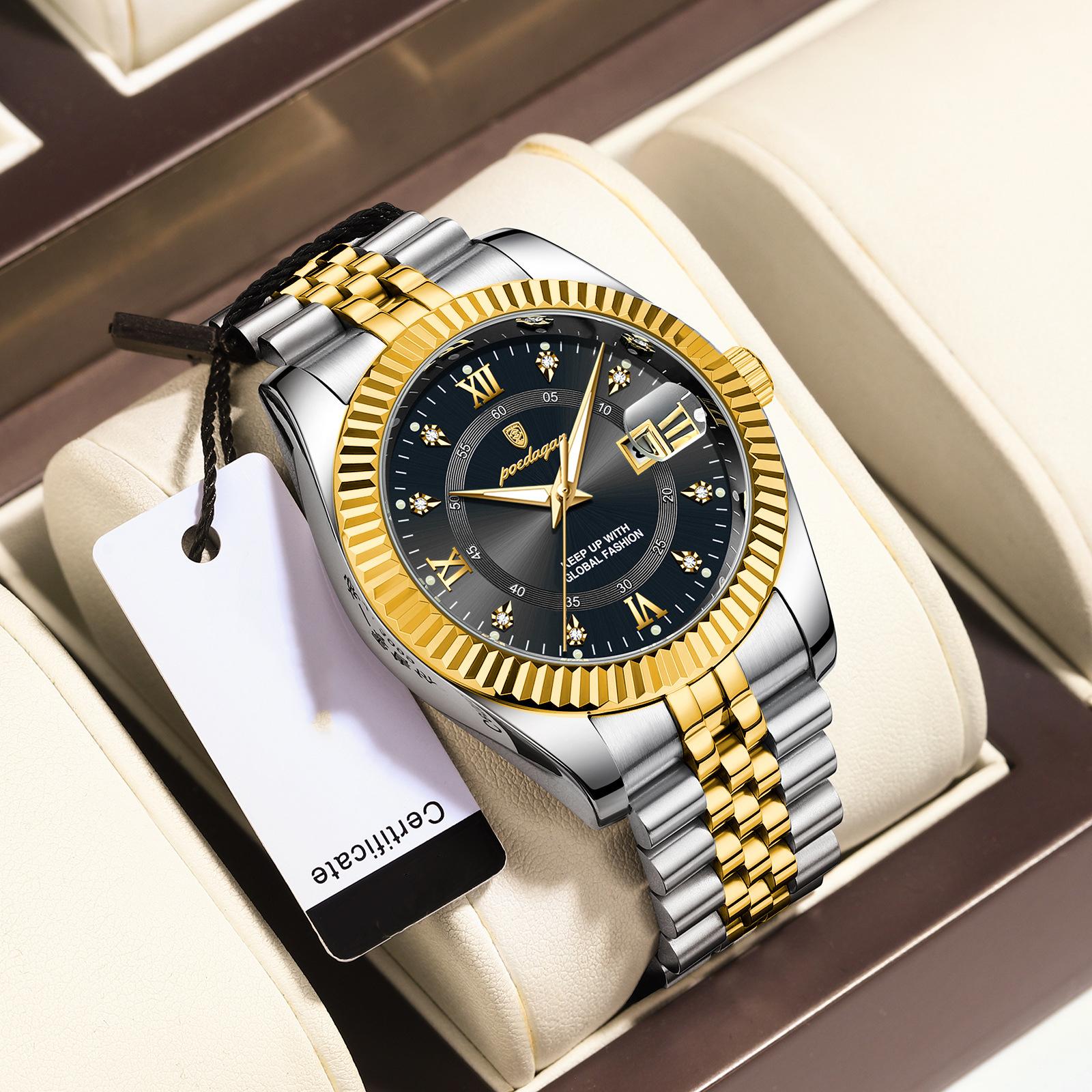Розкішний чоловічий годинник бренду New Business Quartz Watch Man Diamond Calendar Clock
Розкішний чоловічий годинник бренду New Business Quartz Watch Man Diamond Calendar Clock