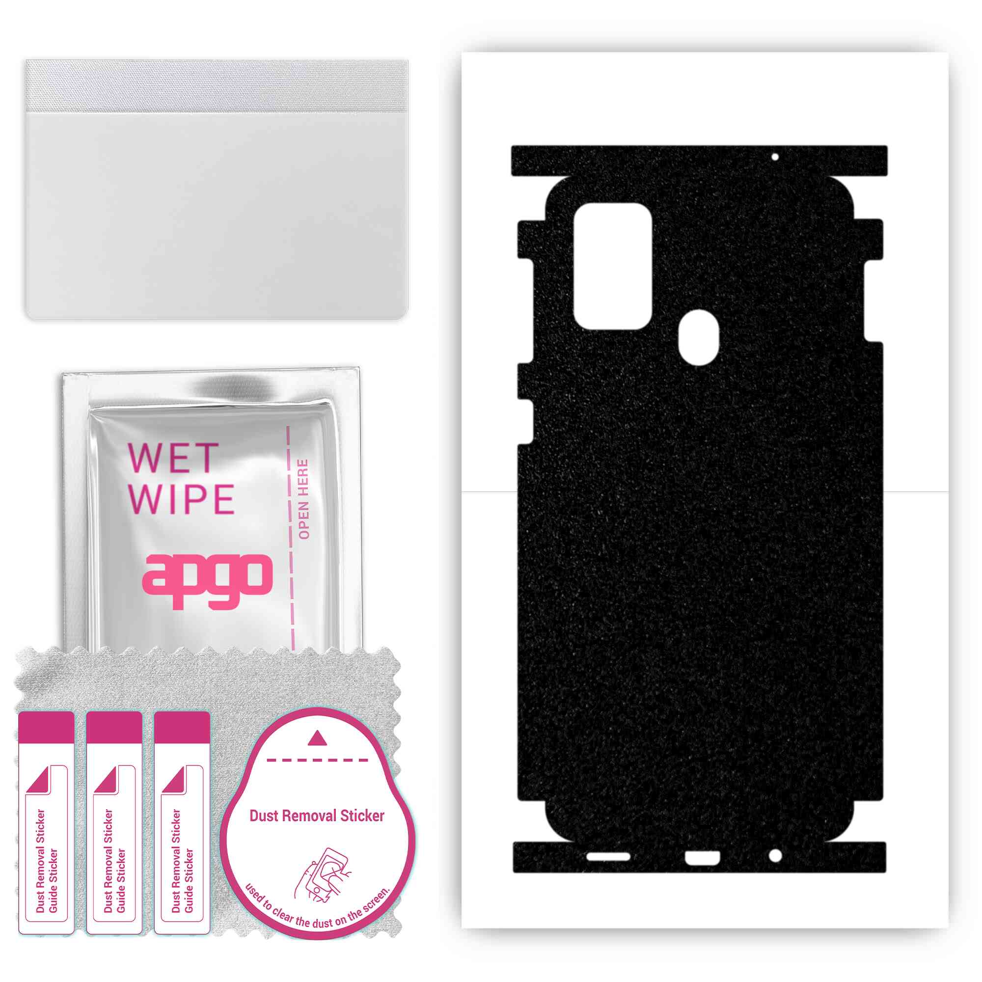 Apgo Protective Skin Sticker for the back+sides compatible with Samsung Galaxy M31 Prime, Full Wrap Film, Foil, Vinyl - Pattern Matte Black
Apgo Protective Skin Sticker for the back+sides compatible with Samsung Galaxy M31 Prime, Full Wrap Film, Foil, Vinyl - Pattern Matte Black