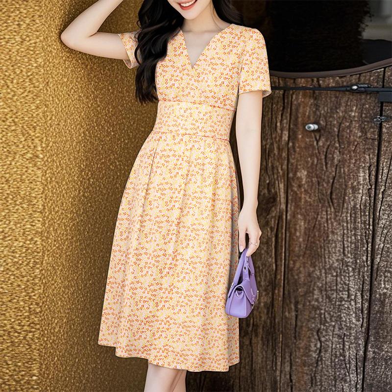 ZANZEA Жіноча повсякденна літня сукня з короткими рукавами з V-подібним вирізом і квітковим принтом S жовтий
ZANZEA Жіноча повсякденна літня сукня з короткими рукавами з V-подібним вирізом і квітковим принтом S жовтий