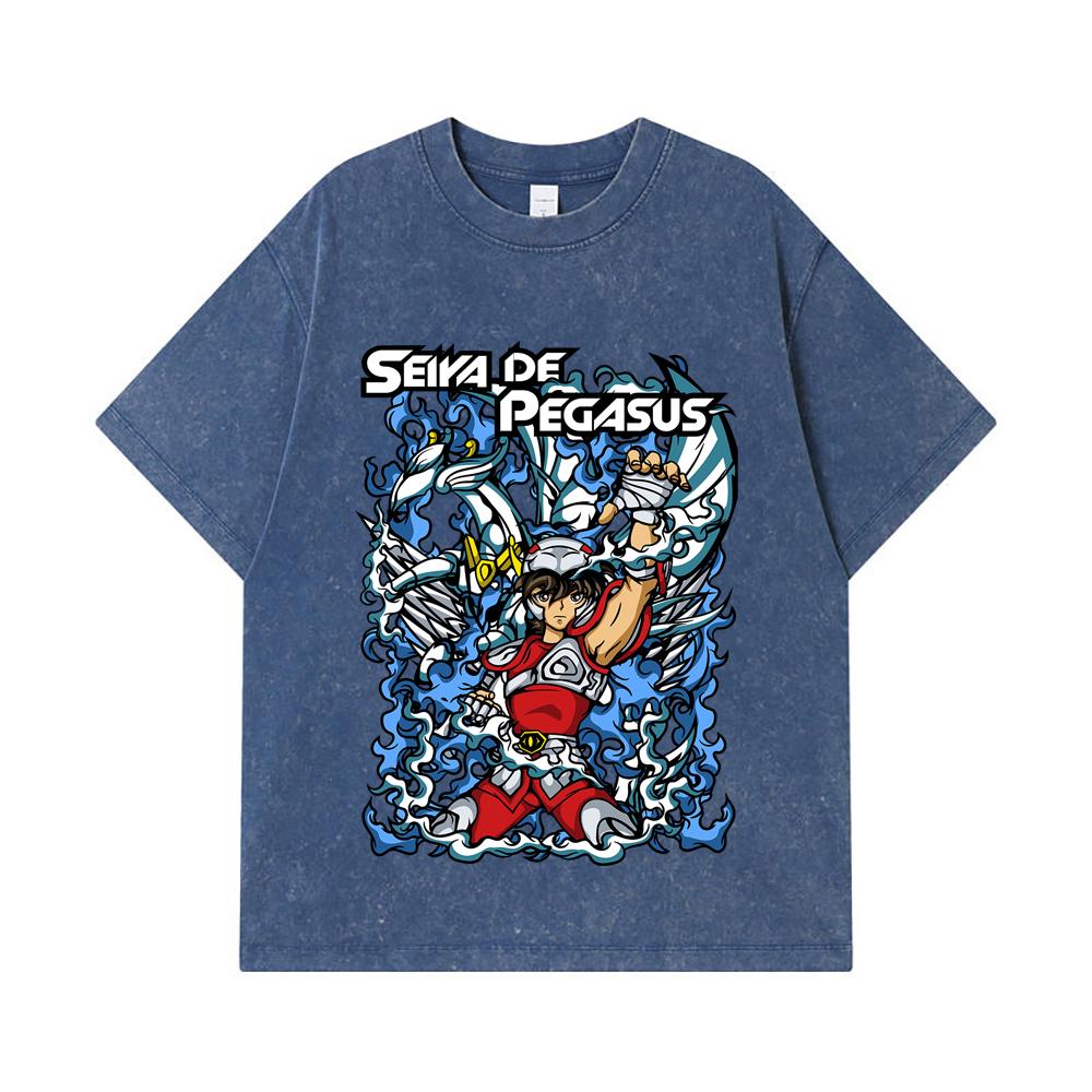 275 GSM Washed T-shirts 100% Cotton Saint Seiya V15 Pegasus Print Unisex Heavy Cotton T Shirt 2XL королівський синій колір
275 GSM Washed T-shirts 100% Cotton Saint Seiya V15 Pegasus Print Unisex Heavy Cotton T Shirt 2XL королівський синій колір