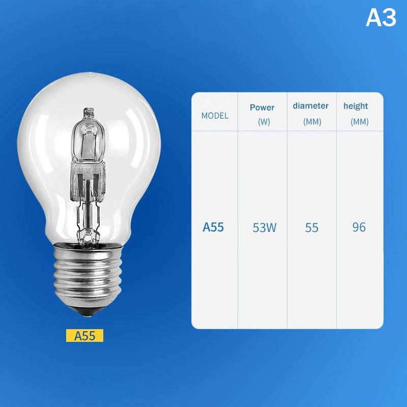 E27 28W 42W 53W 70W 100W A55 Eye Protection Downlight Spot Halogen Bulbs A55 Replace Light Lamps Reflector 53W
E27 28W 42W 53W 70W 100W A55 Eye Protection Downlight Spot Halogen Bulbs A55 Replace Light Lamps Reflector 53W