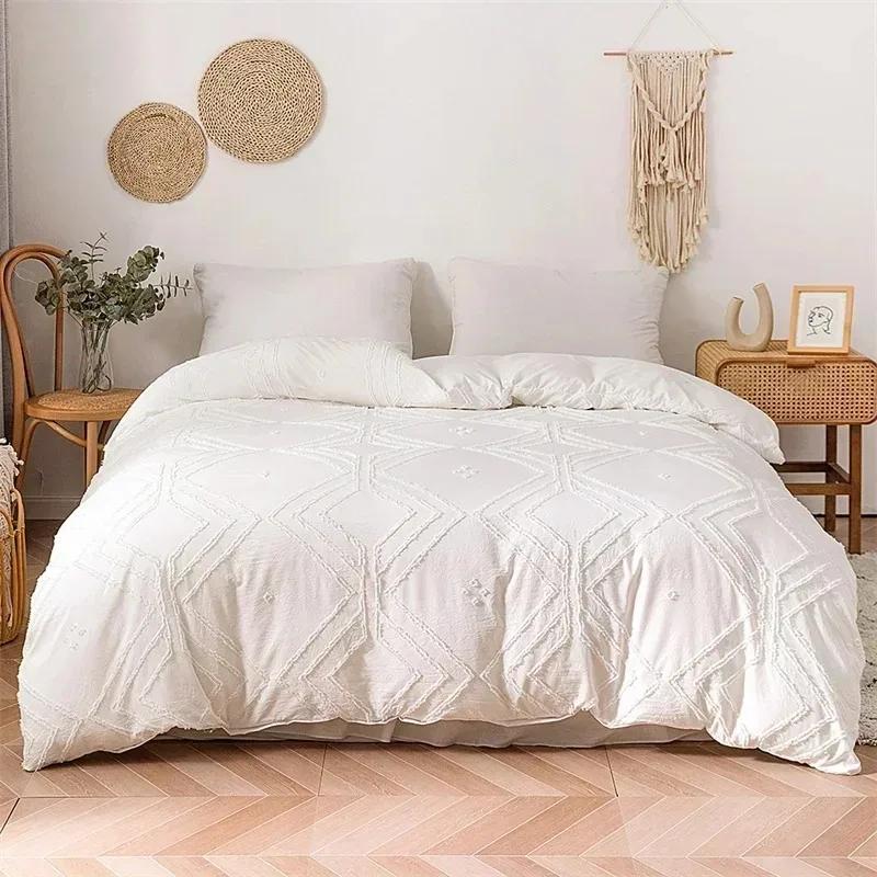 2/3PCS Geometric Crafts Queen Bedding Set Tufted Duvet Cover Soft Skin-Friendly Comforter High End Quilt Covers Pillow Case Lino EU-Single 2PCS белый
2/3PCS Geometric Crafts Queen Bedding Set Tufted Duvet Cover Soft Skin-Friendly Comforter High End Quilt Covers Pillow Case Lino EU-Single 2PCS белый