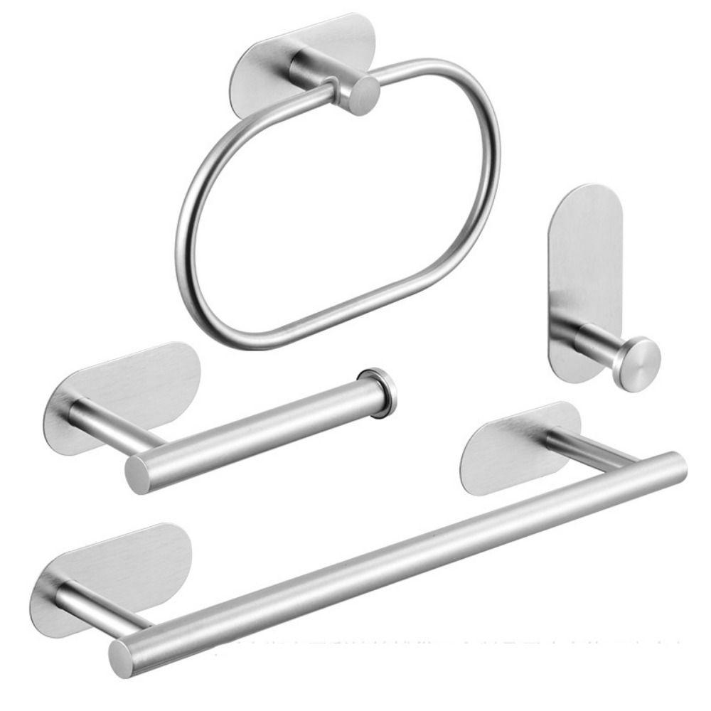 4/5Pcs Stainless Steel Bathroom Towels Rack Anticorrosion Roll Paper Stand for Toiletries Silver-4Pcs
4/5Pcs Stainless Steel Bathroom Towels Rack Anticorrosion Roll Paper Stand for Toiletries Silver-4Pcs