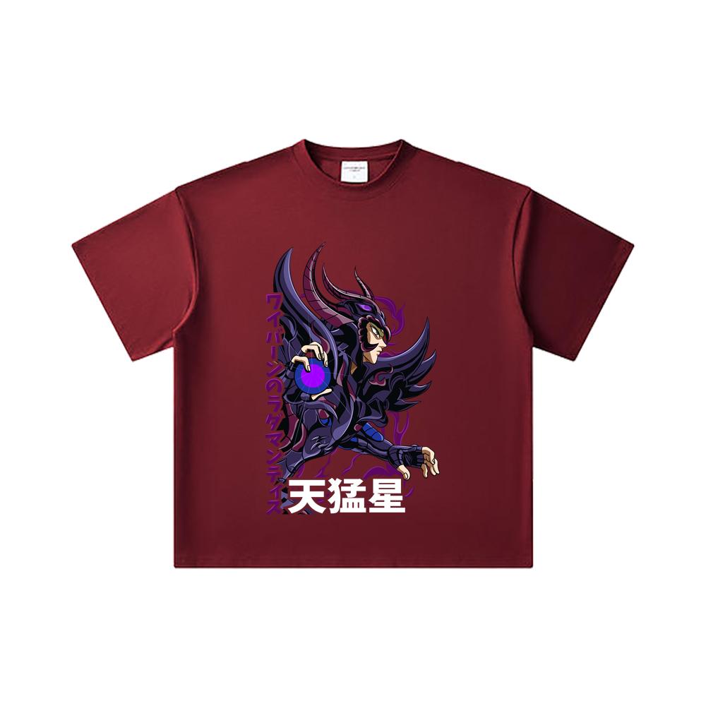 260 GSM Double Yarn 32 Count 100% Cotton Saint Seiya V18 Rhadamanthys Print Unisex Heavy Cotton T Shirt 2XL вина червоного кольору
260 GSM Double Yarn 32 Count 100% Cotton Saint Seiya V18 Rhadamanthys Print Unisex Heavy Cotton T Shirt 2XL вина червоного кольору