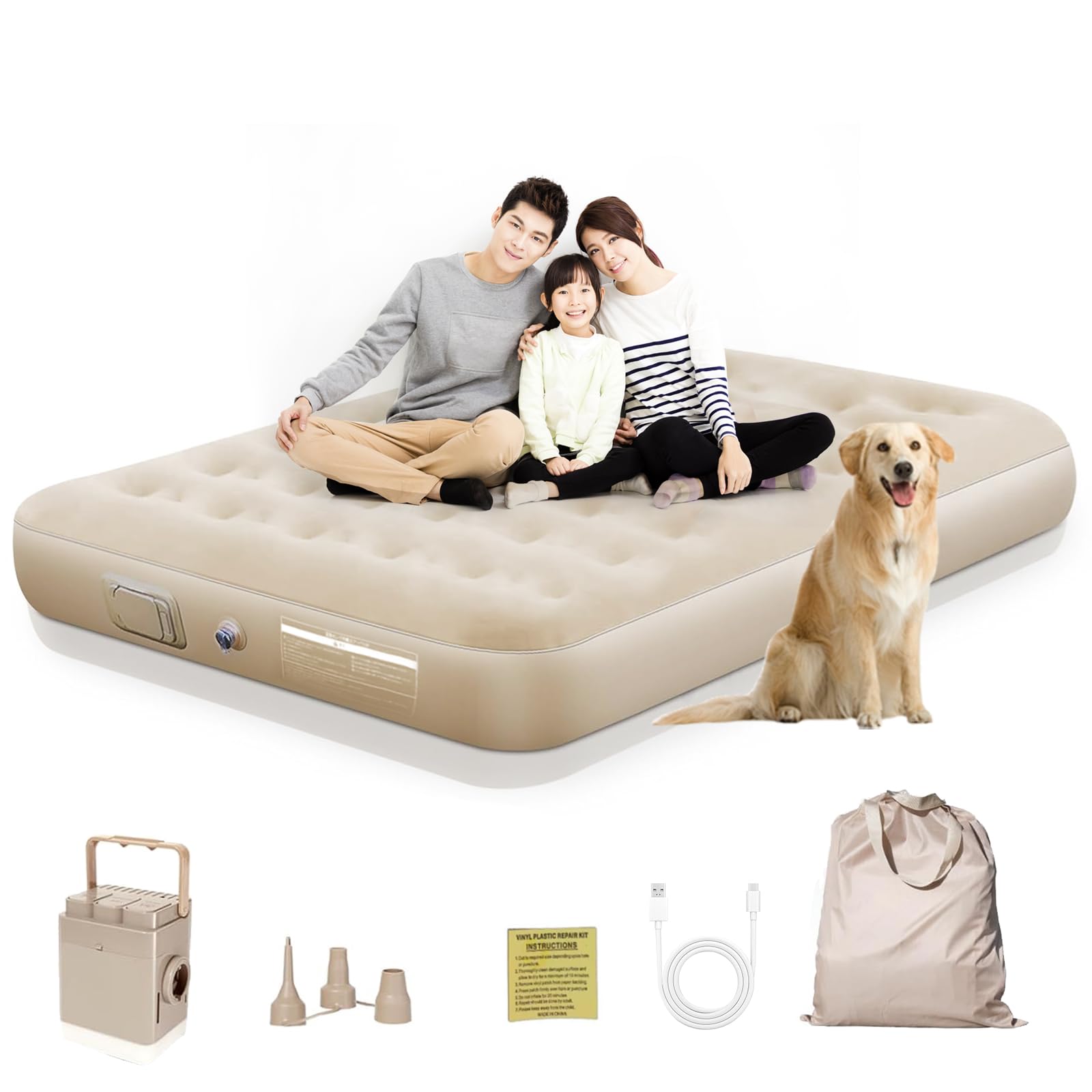 Надувной матрас с электрическим насосом 4000 мАч и светодиодной подсветкой, автоматическое хранение, японская инструкция, двуспальный размер, идеально подходит для чрезвычайных ситуаций, автомобиля, дома и улицы бежевый
Надувной матрас с электрическим насосом 4000 мАч и светодиодной подсветкой, автоматическое хранение, японская инструкция, двуспальный размер, идеально подходит для чрезвычайных ситуаций, автомобиля, дома и улицы бежевый