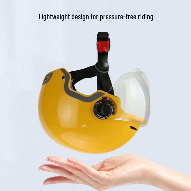 Yellow Universal Motorcycle Helmet with 3C Certification – New National Standard, All-Season Use for Riders and Electric Vehicles. 3C Short Transparent Visor (Yellow Smiley)
Yellow Universal Motorcycle Helmet with 3C Certification – New National Standard, All-Season Use for Riders and Electric Vehicles. 3C Short Transparent Visor (Yellow Smiley)