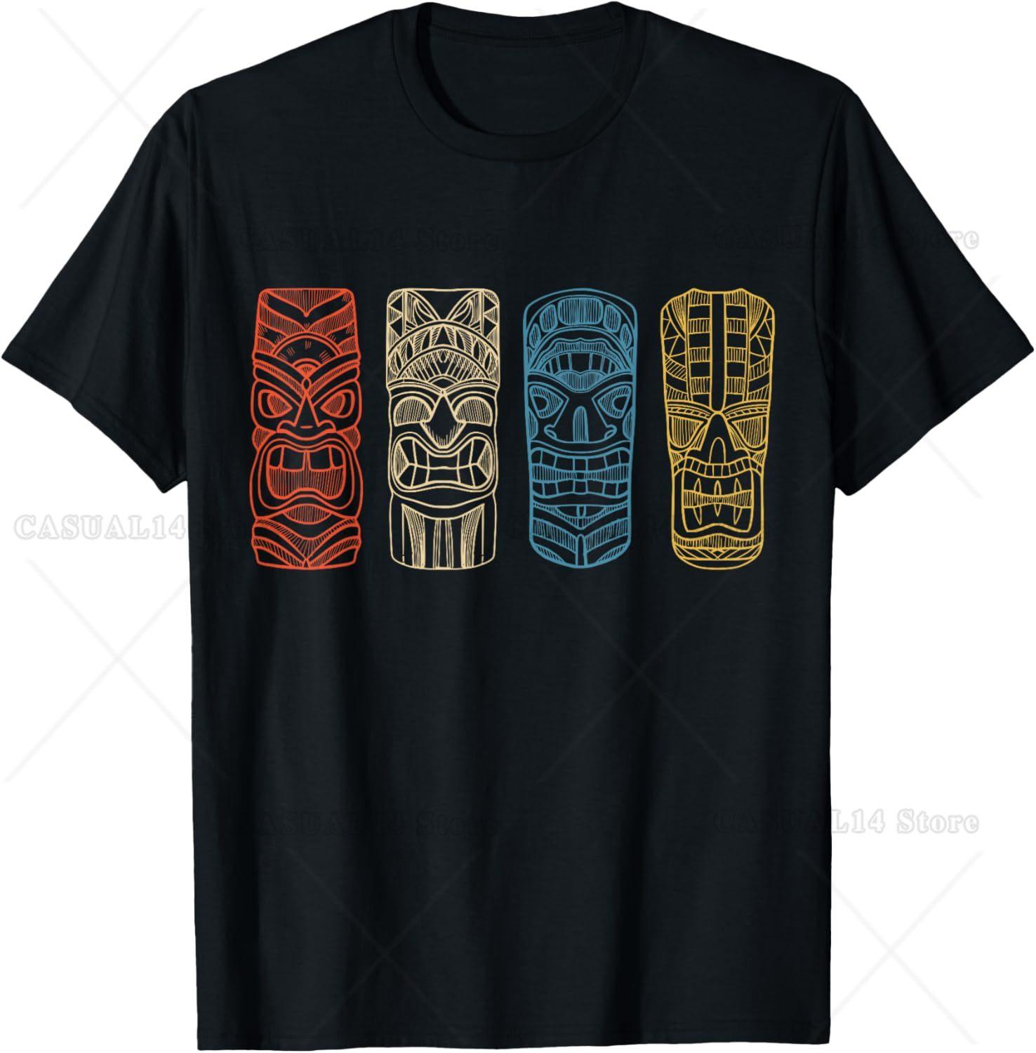 Vintage Tiki Hawaiian Polynesian Mask Four Totems Gift T-Shirt Holiday Beach Short Sleeve Cotton 4XL
Vintage Tiki Hawaiian Polynesian Mask Four Totems Gift T-Shirt Holiday Beach Short Sleeve Cotton 4XL
