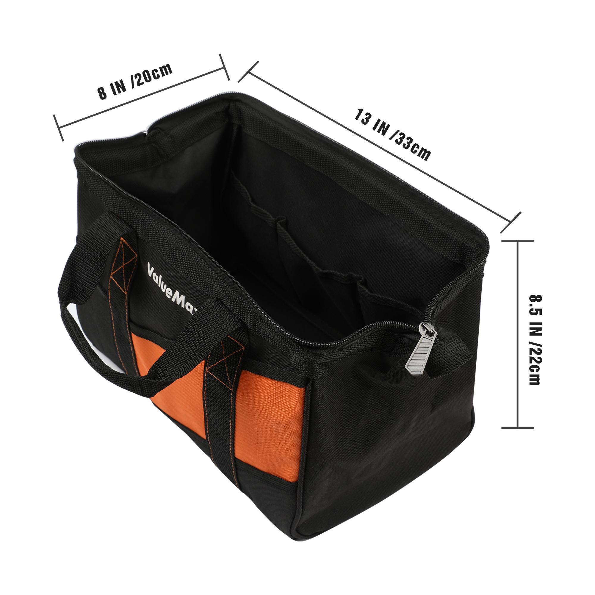 Сумка для мелкого инструмента ValueMax 13 дюймов, сумка для инструмента с широким горлом и 12 карманами для хранения, сверхпрочный оранжевый органайзер-тоут для инструмента
Сумка для мелкого инструмента ValueMax 13 дюймов, сумка для инструмента с широким горлом и 12 карманами для хранения, сверхпрочный оранжевый органайзер-тоут для инструмента
