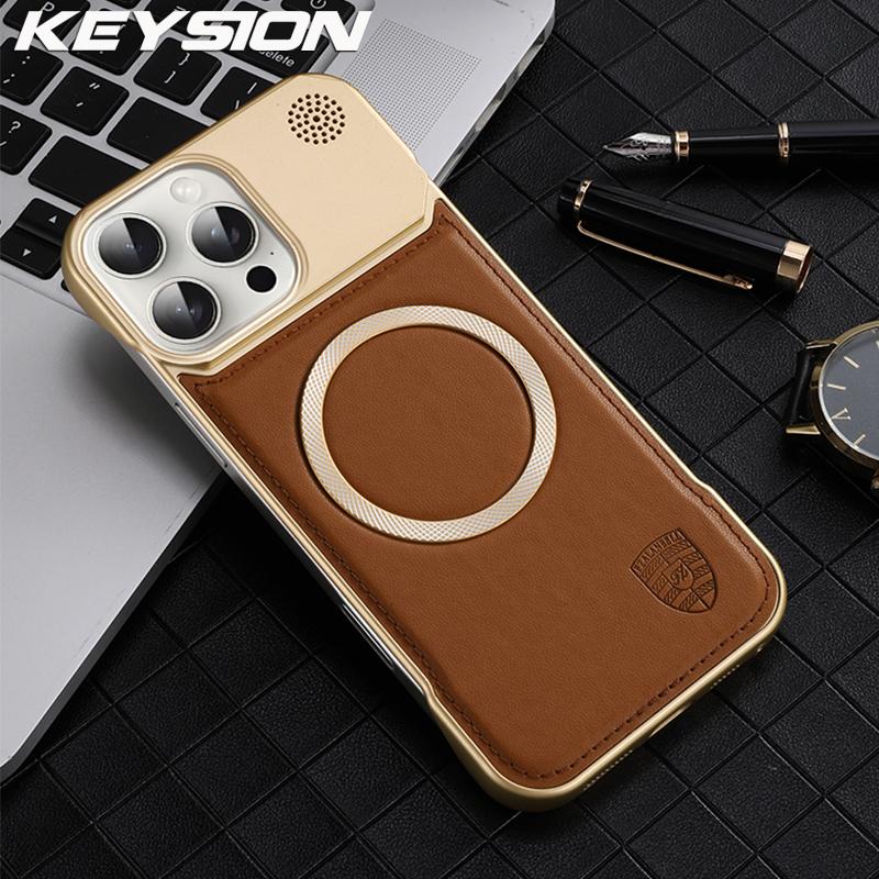 KEYSION Luxury Magnetic PU Leather Aromatherapy Phone Case for iPhone 13 14 15 Pro Max Wireless Charging Borderless Cover for iPhone 15
KEYSION Luxury Magnetic PU Leather Aromatherapy Phone Case for iPhone 13 14 15 Pro Max Wireless Charging Borderless Cover for iPhone 15