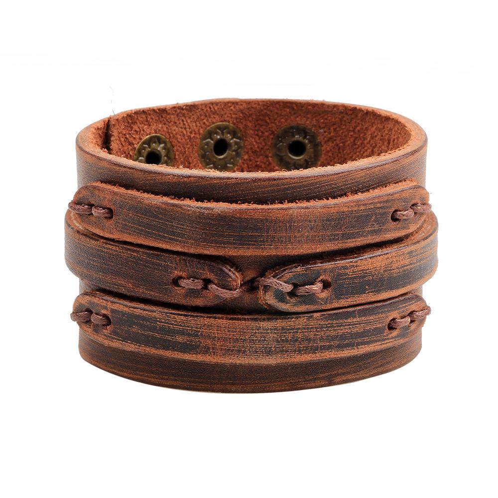 Hot-Selling Korean Punk Style Cowhide Leather Bracelet: Vintage Woven Bangle Jewelry коричневый
Hot-Selling Korean Punk Style Cowhide Leather Bracelet: Vintage Woven Bangle Jewelry коричневый