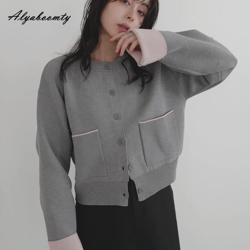 Корейская мода Осень Зима Женский базовый свитер с круглым вырезом Контрастный цвет Пальто вязаное в офисном стиле Стильный женский вязаный верх One Size светло-серый
Корейская мода Осень Зима Женский базовый свитер с круглым вырезом Контрастный цвет Пальто вязаное в офисном стиле Стильный женский вязаный верх One Size светло-серый