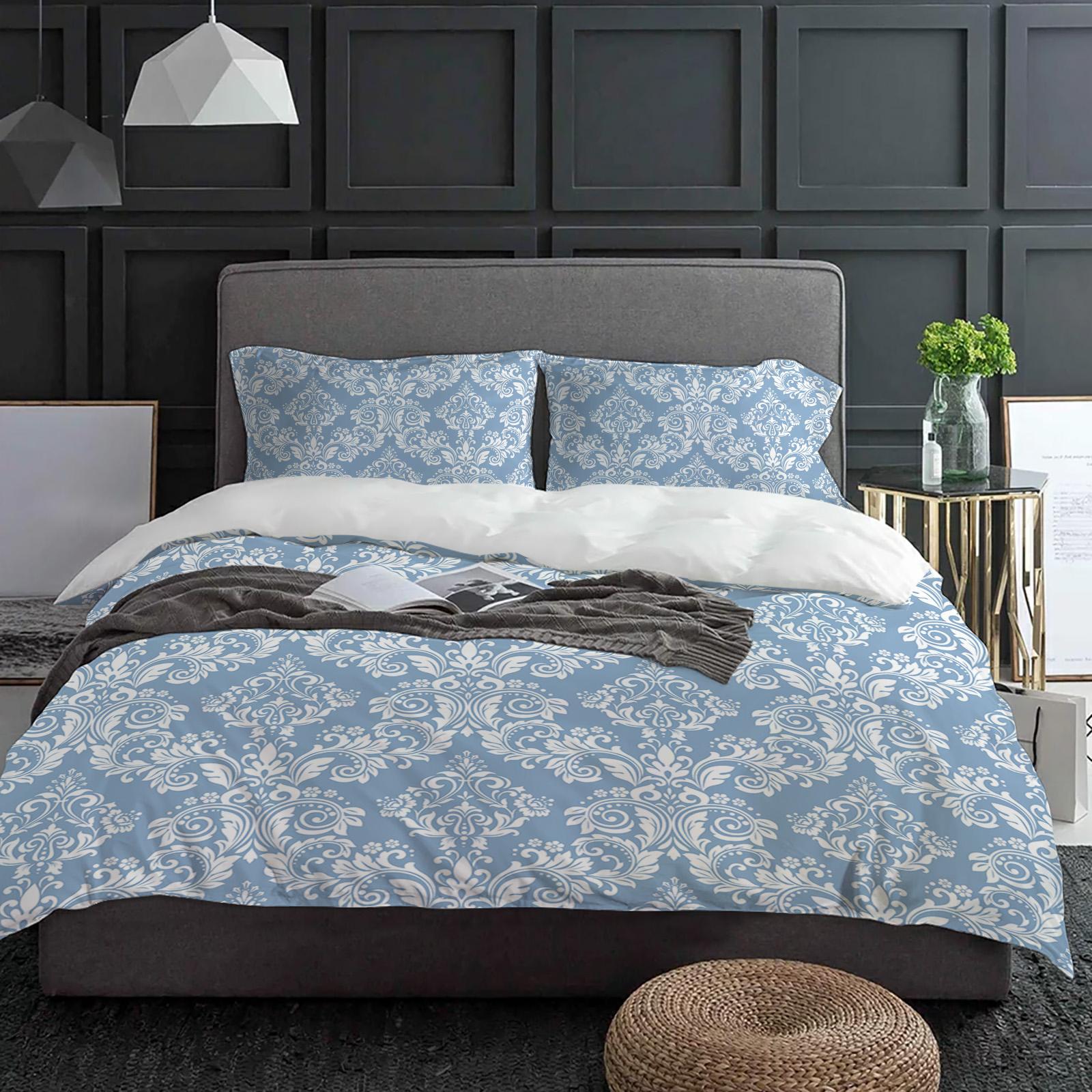 Light Blue Baroque Flower Bedding Set 3pcs Boys Girls Duvet Cover Pillowcase Kids Adult Quilt Cover Double Bed Set Home Textile (135x200cm)
Light Blue Baroque Flower Bedding Set 3pcs Boys Girls Duvet Cover Pillowcase Kids Adult Quilt Cover Double Bed Set Home Textile (135x200cm)