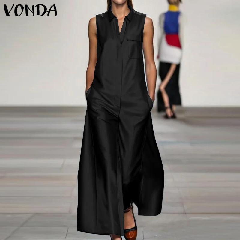 VONDA Women Sleeveless Satin Thin Jumpsuits V Neck Pockets Casual Long Rompers S темно-розовый
VONDA Women Sleeveless Satin Thin Jumpsuits V Neck Pockets Casual Long Rompers S темно-розовый