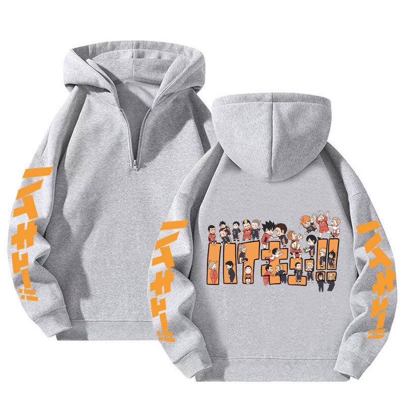 Haikyuu!! Quarter Zip Hoodie, Loose Fit Unisex Anime Sweatshirt New Quarter-zipper Pullover Sweatshirt for Men and Women XXXL
Haikyuu!! Quarter Zip Hoodie, Loose Fit Unisex Anime Sweatshirt New Quarter-zipper Pullover Sweatshirt for Men and Women XXXL
