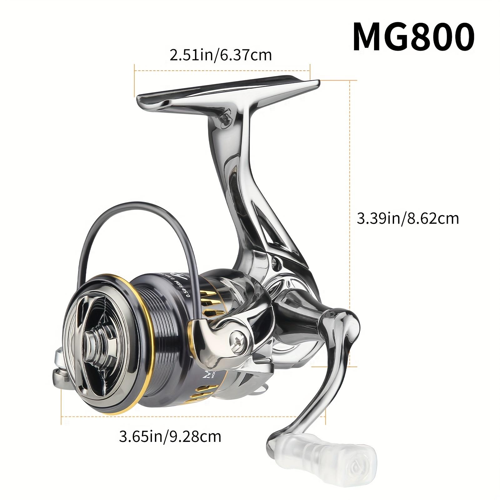 Ultralight 159g Rotating Aluminum Alloy Fishing Reel 3+1 BB Seamless Smooth System Suitable for Freshwater and Saltwater 4.8:1 Ratio 3KG Drag Power MG800S
Ultralight 159g Rotating Aluminum Alloy Fishing Reel 3+1 BB Seamless Smooth System Suitable for Freshwater and Saltwater 4.8:1 Ratio 3KG Drag Power MG800S