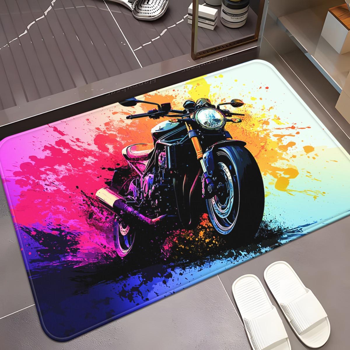 1pc Vibrant Motorcycle Color Burst HD Printed Door Mat – Non-Slip, Absorbent Microfiber Polyester Rug for Bathroom, Bedroom, Liv 40x60cm
1pc Vibrant Motorcycle Color Burst HD Printed Door Mat – Non-Slip, Absorbent Microfiber Polyester Rug for Bathroom, Bedroom, Liv 40x60cm