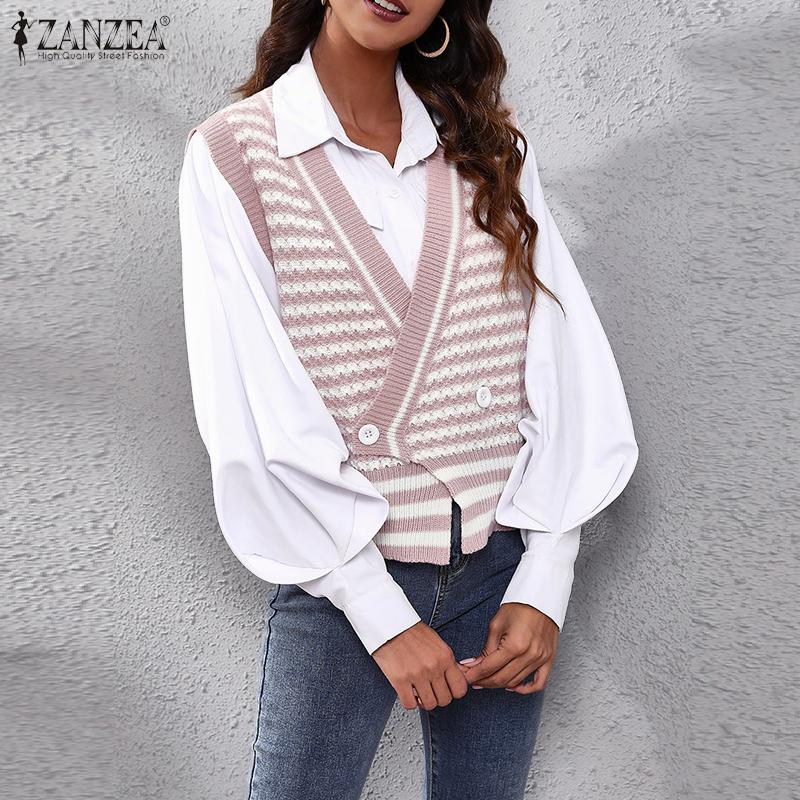 ZANZEA Women V Neck Sleeveless Stitching Striped Cropped Knitted Sweater Vest Waistcoat XL розовый
ZANZEA Women V Neck Sleeveless Stitching Striped Cropped Knitted Sweater Vest Waistcoat XL розовый
