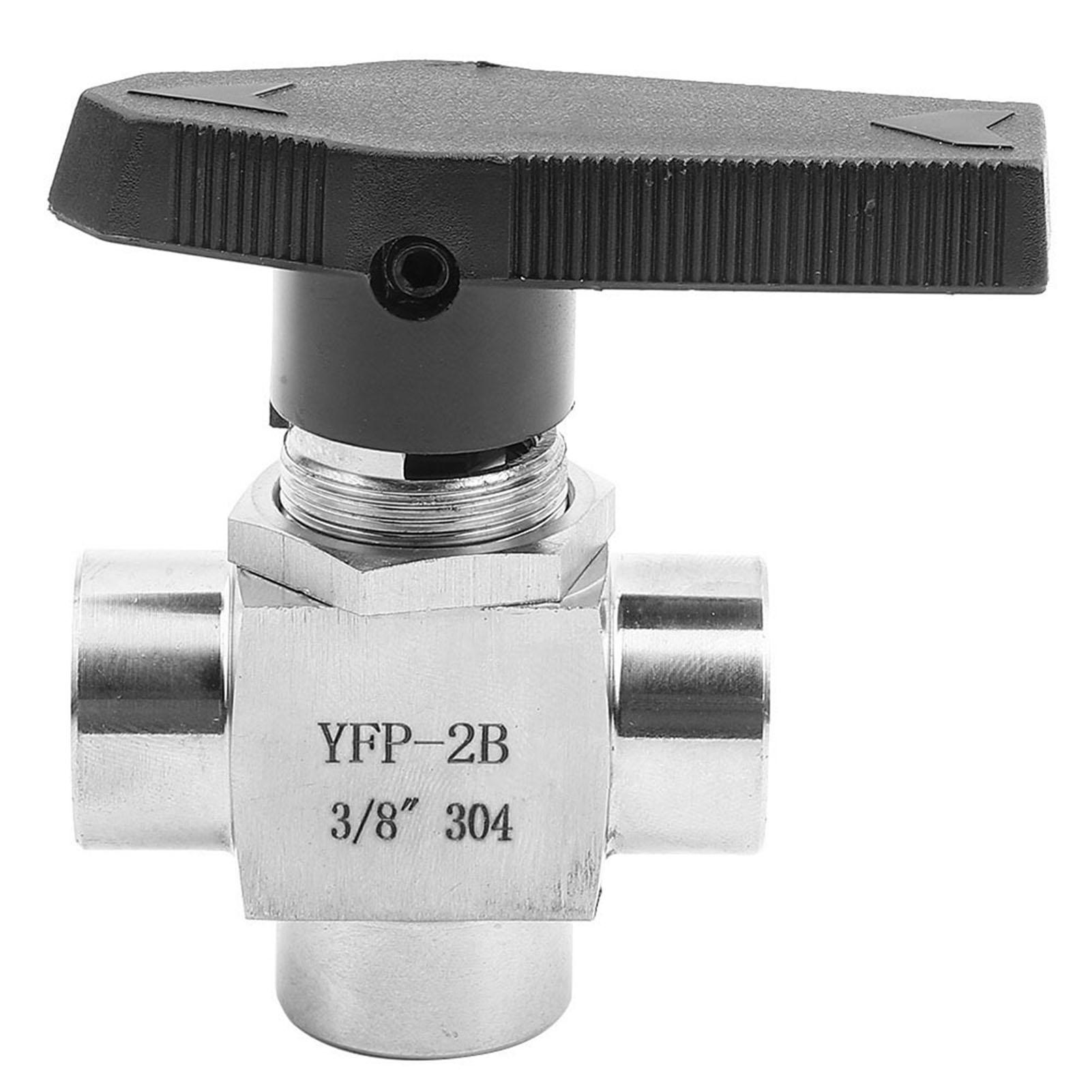3 Way Ball Valve BSPP Female Thread Stainless Steel Valve for Water Pipe Flow ControlBSPP 38in
3 Way Ball Valve BSPP Female Thread Stainless Steel Valve for Water Pipe Flow ControlBSPP 38in