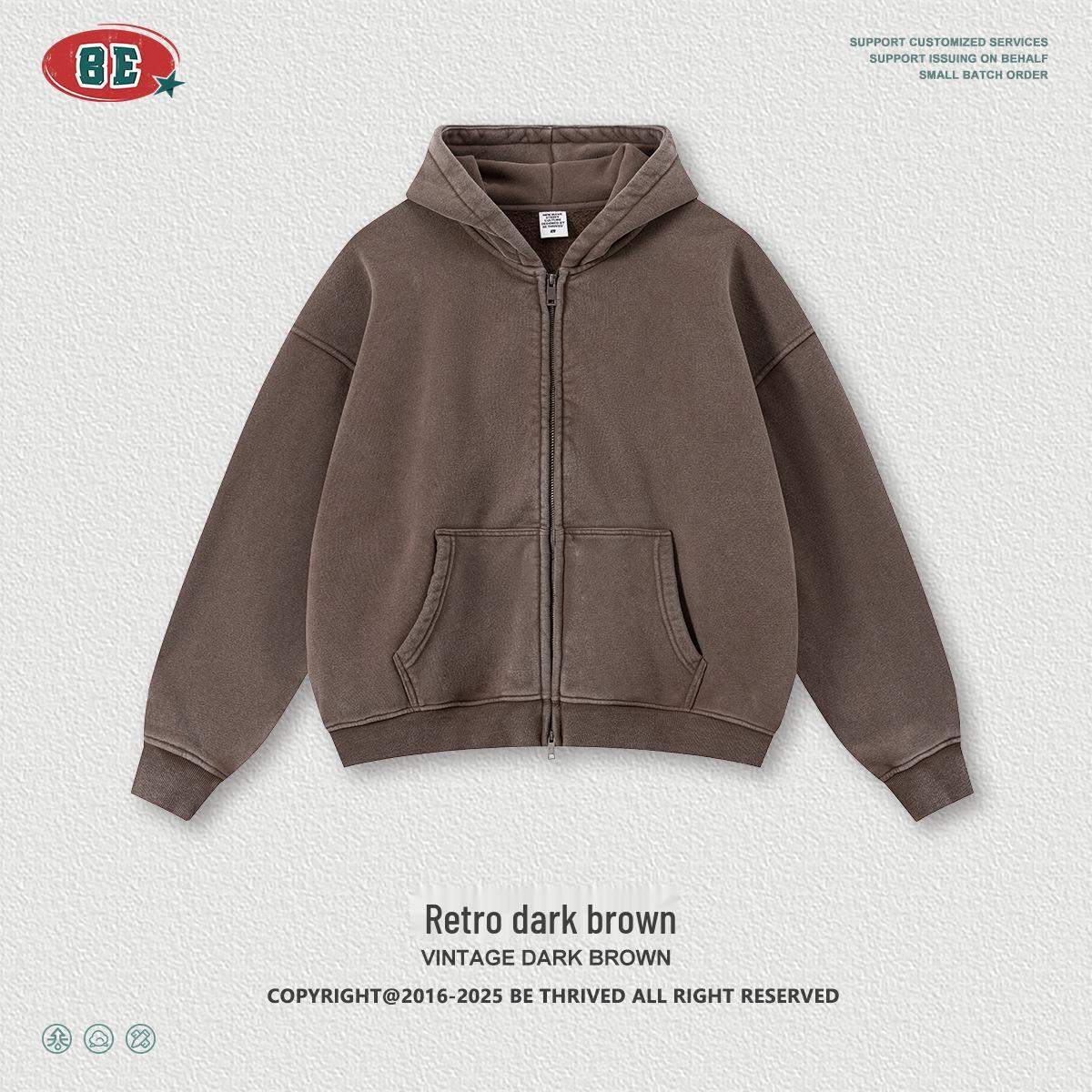 Men s European & American Retro Fleece-Lined Distressed Boxy-Fit Hooded Sweatshirt with Double Zipper L
Men s European & American Retro Fleece-Lined Distressed Boxy-Fit Hooded Sweatshirt with Double Zipper L