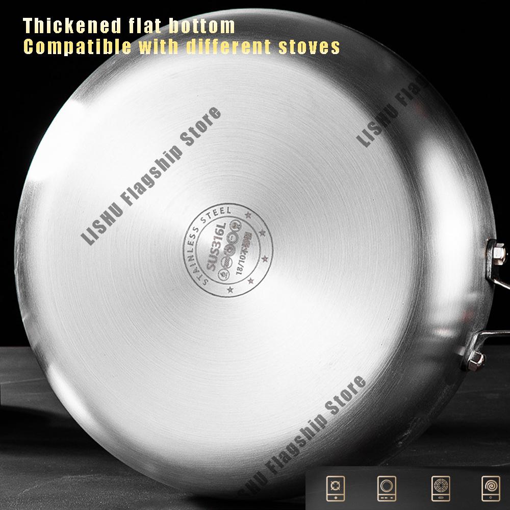 28cm Frying Pan Wok 316 Stainless Steel Honeycomb Steak skillet Gas Stove Pot Induction Saucepan Kitchen Cookware Non-stick Pan
28cm Frying Pan Wok 316 Stainless Steel Honeycomb Steak skillet Gas Stove Pot Induction Saucepan Kitchen Cookware Non-stick Pan