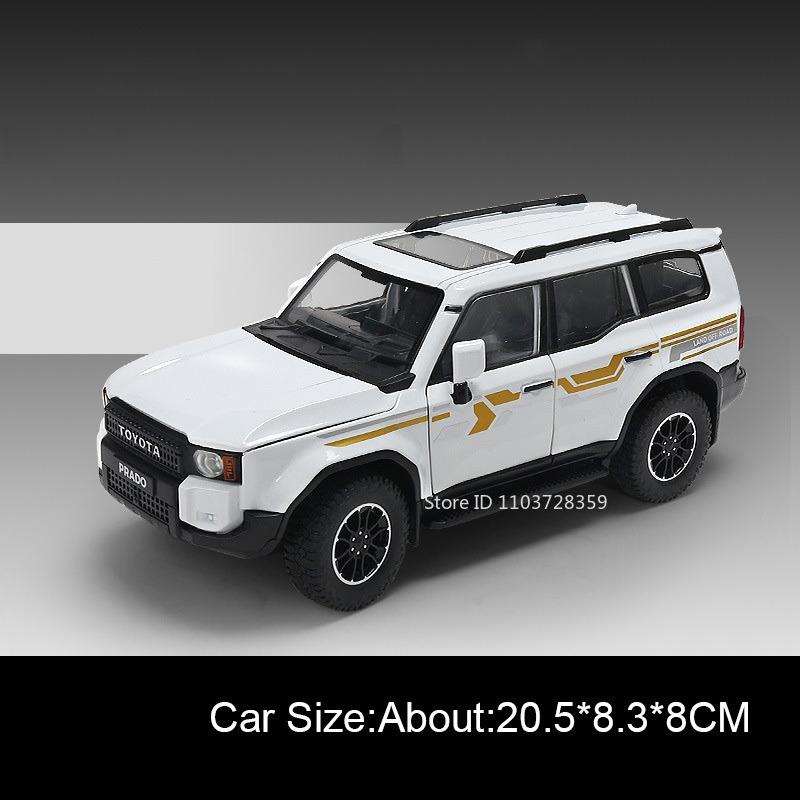 1:24 Prado Tundra Off-road Car Toy Models Metal Diecast Sound Light Shock Absorption Pull Back Doors Opened Home Decoration Cars
1:24 Prado Tundra Off-road Car Toy Models Metal Diecast Sound Light Shock Absorption Pull Back Doors Opened Home Decoration Cars