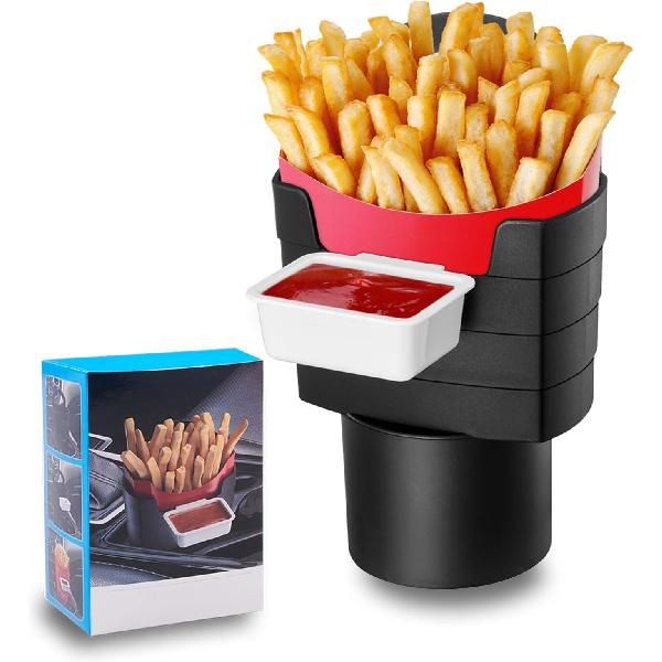 French Fry Holder for Car Multi-Purpose Car French Fries Cup Holder with Dipping Sauce Holder White Elephant Gift, 2 Pack French Fry Holder
French Fry Holder for Car Multi-Purpose Car French Fries Cup Holder with Dipping Sauce Holder White Elephant Gift, 2 Pack French Fry Holder