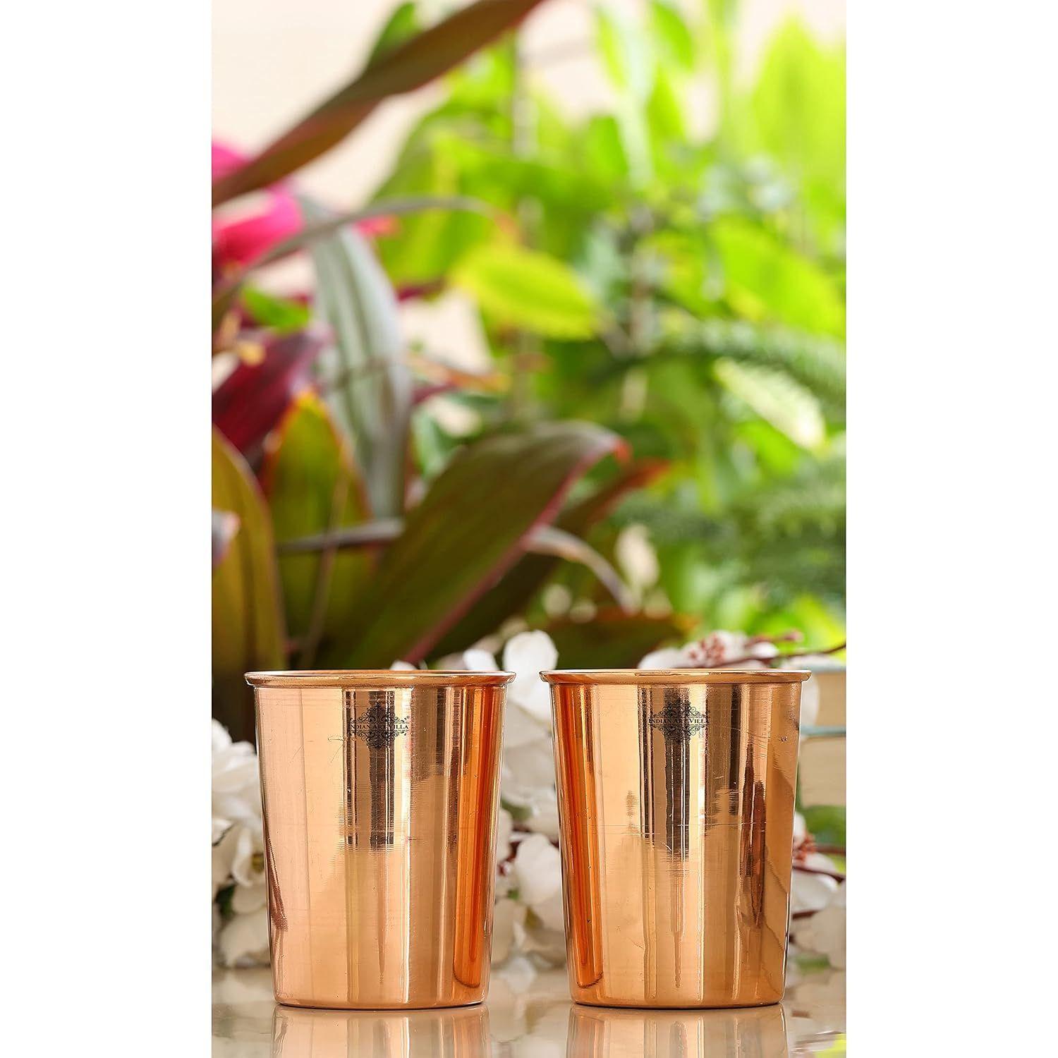 Glass - 275 ML Tumbler, Copper Drinkware & Serveware, Ideal for Water Drinking, Perfect Gifting Option for Festivals and Special Occasions, Set of 2
Glass - 275 ML Tumbler, Copper Drinkware & Serveware, Ideal for Water Drinking, Perfect Gifting Option for Festivals and Special Occasions, Set of 2